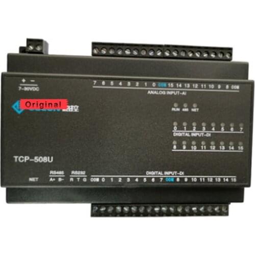 16AI Analog Acquisition 16DI Digital input Ethernet IO Module RS485 RS232 PLC Expansion MODBUS RTU&TCP Protocol