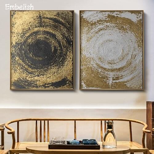 2 Pieces Hot Selling Golden Leaves High Quality HD Print On Canvas Oil Paintings For Living Room Wall Posters Home Decor Picture