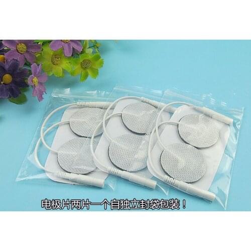 50pcs Round TENS EMS MACHINE ELECTRODE PADS PAD REUSABLE LONG-LIFE Self Adhesive For Massage Machine Digital Therapy Machine 3cm