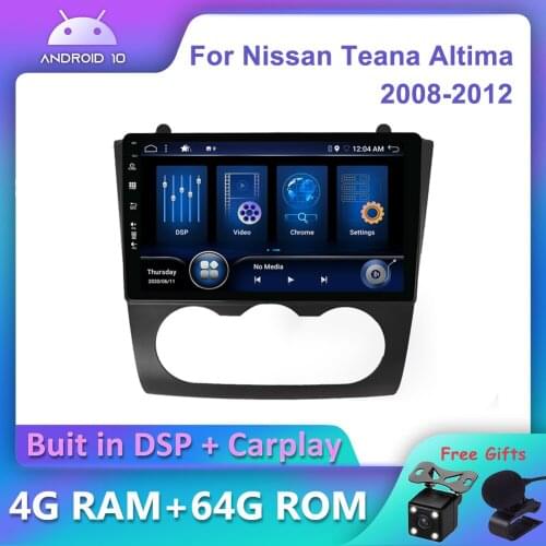 Bosion Android 10 Car DVD Radio Multimedia Player For Nissan Teana Altima 2008-2012 GPS Navigation IPS Screen DSP Carplay 2DIN a