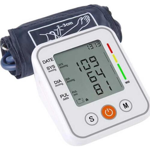 Automatic Medical Upper Arm Blood Pressure meter Cuff Monitor machine smart Bp Heart Rate Tonometer Sphygmomanometer Tensiometer