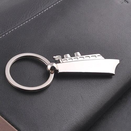 Titanic Cruise Keychain Jewelry Big Ship Model Key Chain Car Pendant Bag Charm Souvenirs for Keyring Custom LOGO Service S015