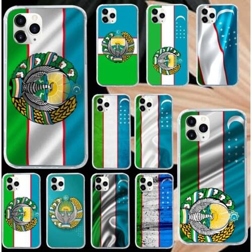 Uzbekistan National Flag Phone Case for iPhone 11 12 mini pro XS MAX 8 7 6 6S Plus X 5S SE 2020 XR Luxury brand shell funda