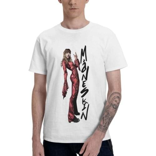 Victoria Maneskin Fans T-shirt Men Graphic T Shirt Short Sleeve Hip Hop Band Tshirts 100% Cotton Tee Top Clothes