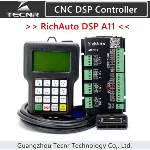 RichAuto DSP A11 CNC controller A11S A11E 3 axis Motion Controller remote For CNC engraving and cutting English version TECNR
