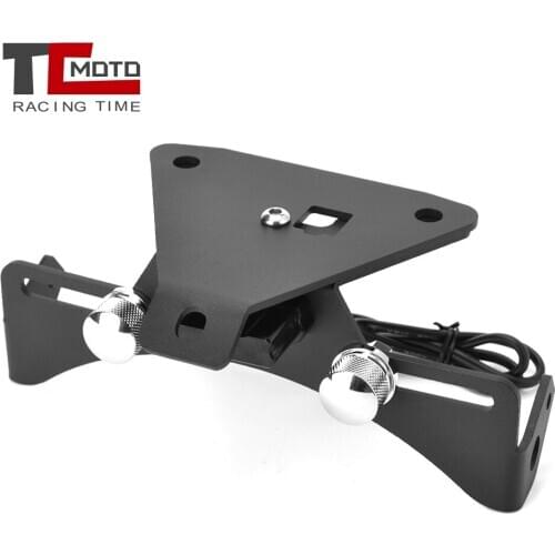 Motorcycle CNC Rear License Plate Holder Bracket with LED Lamp For Aprilia RSV4 R 2009-2013 2014 2015 2016 2017 2018 2019