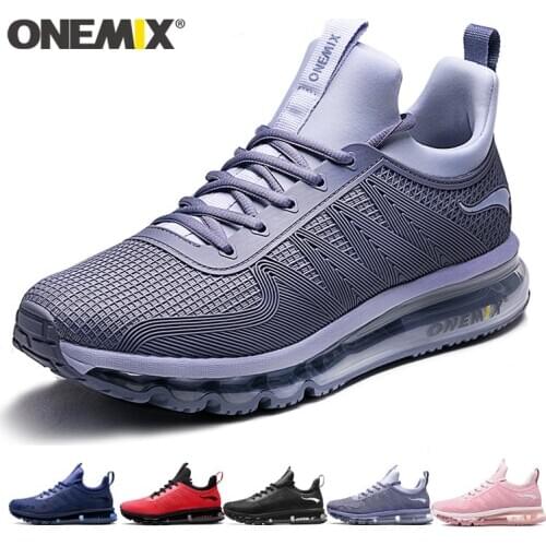 ONEMIX Men Road Running Shoes Air Cushion Shock Absorption Sports Shoes Men Waterproof Sneakers Men Outdoor Walking Shoes Women