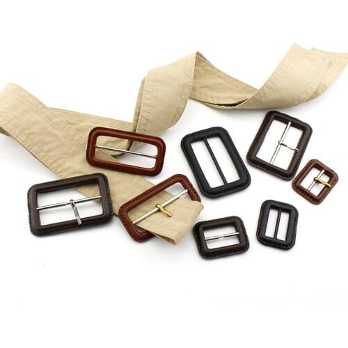 DIY Metal Heavy Duty Buckle for Leather Belt Bag Strap Webbing Adjust Tri-glide Pin Buckle Snap Rectangle Slider Ring Thickness