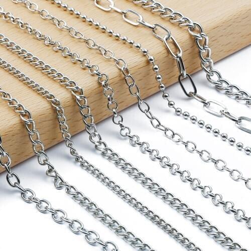 Metal Rhodium Chains Findings Bulk Kettingen Necklace Chain For Jewelry Making Supplies DIY Accessories