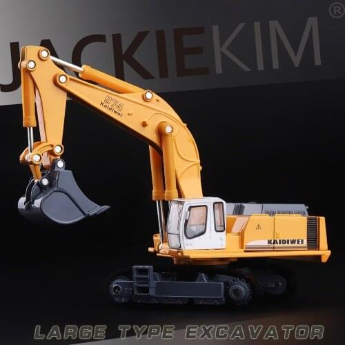 1:87 Alloy Diecast Caterpillar Excavator/Drilling Machine Model With Rotates 360 Degrees On Chassis Kids Toys Gift Free Shipping
