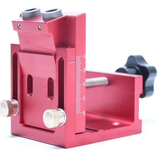 Pocket Hole Jig Drill Guide Kit Dowel Drilling Aluminium Oblique Hole Locator Woodworker DIY Tools With 9mm Drill Bit