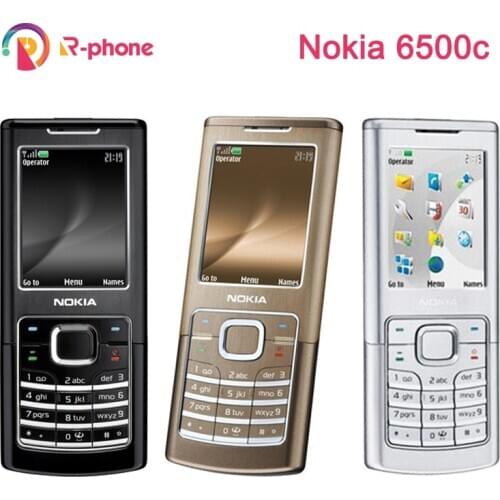 Original Refurbished Nokia 6500c Classic Mobile Phone 3G Unlocked 6500 Cellphone & Silver & One year warranty
