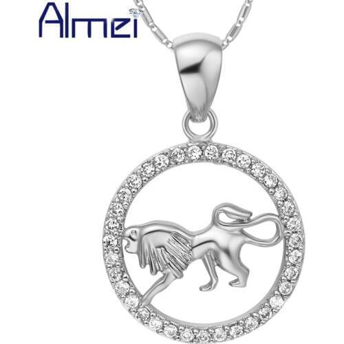 Almei Silver Color Necklace Constellation Aries Taurus Gemini Cancer Leo Virgo Libra Scorpio Pisces Choker Women Jewelry N1048