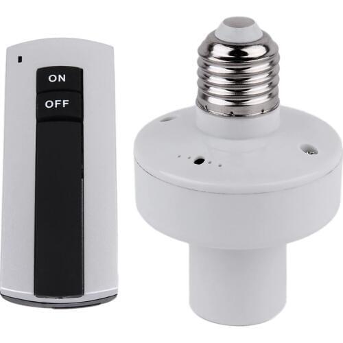 E27 Socket Remote Control Bulb Holder Wireless Lamp Kit Cap Switch for Lamps Bulb E27 Lights Indoor Outdoor light Bases White