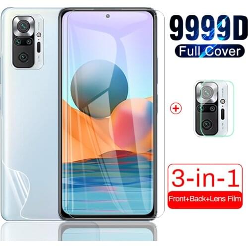 Readmi note 10 pro glas screen protector tempered glasses for xiaomi redmi note 10 note10 pro camera lens back hydrogel film