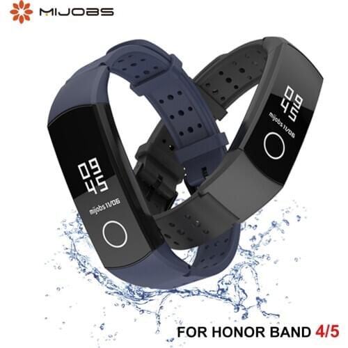 Silicone Bracelet For Honor Band 4 5 Sport Wristbands Strap for Huawei Honor Band 5 4 Air hole TPU Anti-lost Sports Accessories