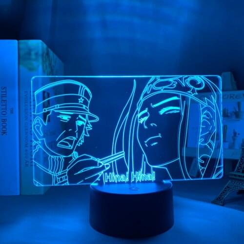 Led Light Anime Golden Kamuy for Kids Bedroom Decor Night Light Brithday Gift Room Desk Acrylic 3d Lamp Golden Kamuy Manga