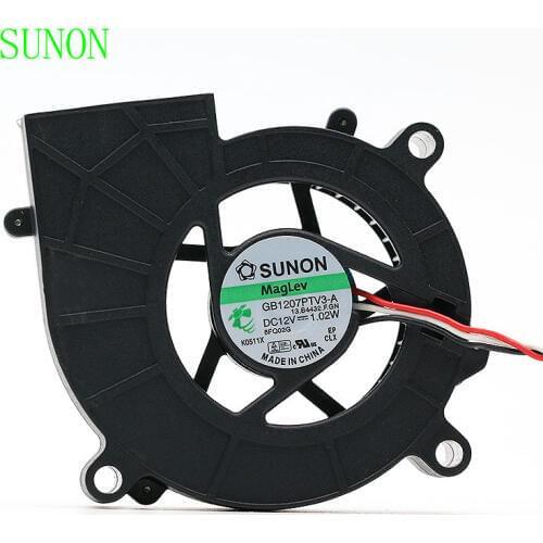 Original For Sunon GB1207PTV3-A 12V 1.02W 7025 7CM 3 wire projector turbofan blower cooling fan
