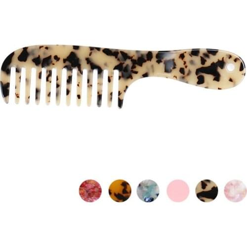 Hairpin - Cellulose Acetate Hair Comb for Women Girl Hair Accessory - Marble Color Hair Ornament Jewelry for Thin Hair Tiara