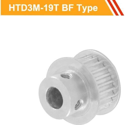 3M 19T Timing Belt Pulley HTD3M Type Transmission Pulley 11mm/16mm Belt Width 5/6/6.35/7/8/10mm Bore Synchronous Pulley Wheel