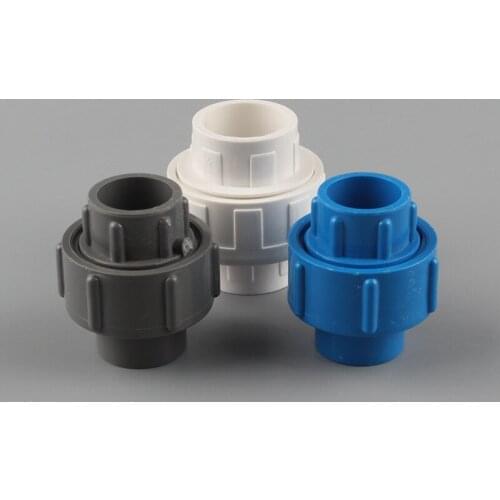 1pc 20mm Union Connector PVC Plastic Water Supply Pipe Fittings Connect 1/2'' PVC Pipe Fish Tank Garden Irrigation Accessories