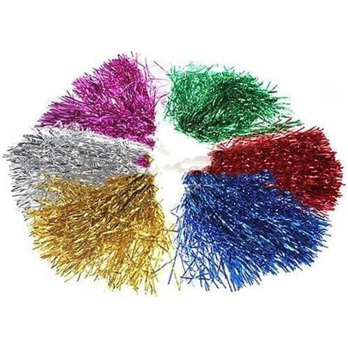 1Pc Metallic Cheerleader Cheer Cheerleading Dance Party Team Match Sports Pom Poms