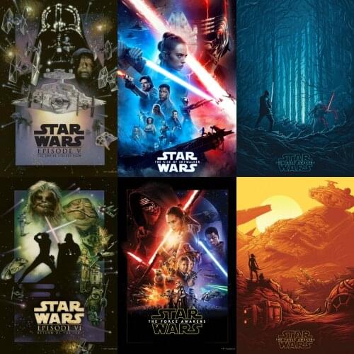 5D DIY Diamond Painting Disney Star Wars Retro Movie Posters Portrait of Star Wars Full Drill Diamond Embroidery Mosaic Gift