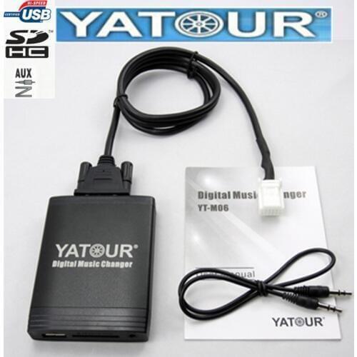 Yatour Audio for Toyota Harrier Avensis Yaris Matrix Vitz Car Music Player USB Adapter Digital CD Changer SD AUX yt-m06 6+6