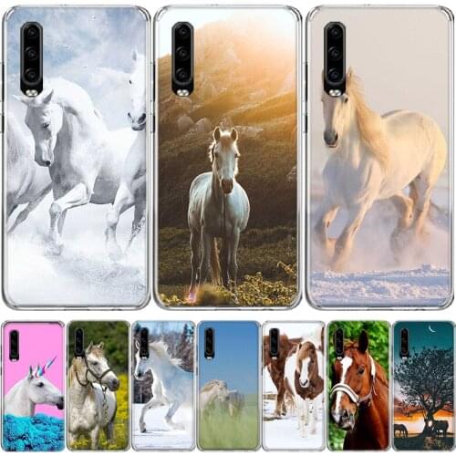 Unicorn white horse in the clouds Phone Case For Huawei Mate 30 20 10 P40 P30 P20 P10 Pro Lite P Smart Z Plus 2019 2018 Cover Co