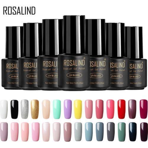 ROSALIND Nail Gel Polish 7ml Hybrid Nail Primer UV LED Lamp Gel of Nails Soak Off Semi Permanent Nail Art Manicure Gel Varnish