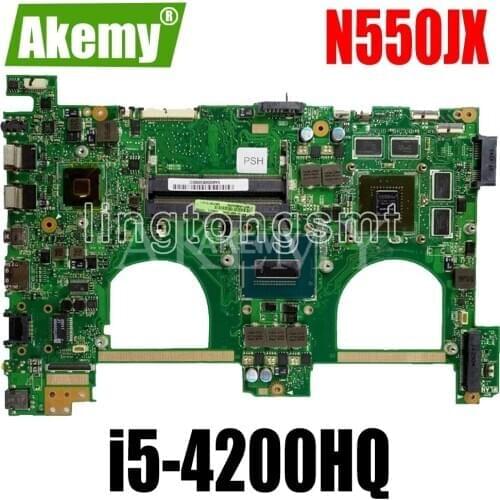 GTX950M 2GB Video memory i5-4200HQ N550JX motherboard For Asus N550J N550JK n550JV N550JX Laptop Motherboard Mainboard