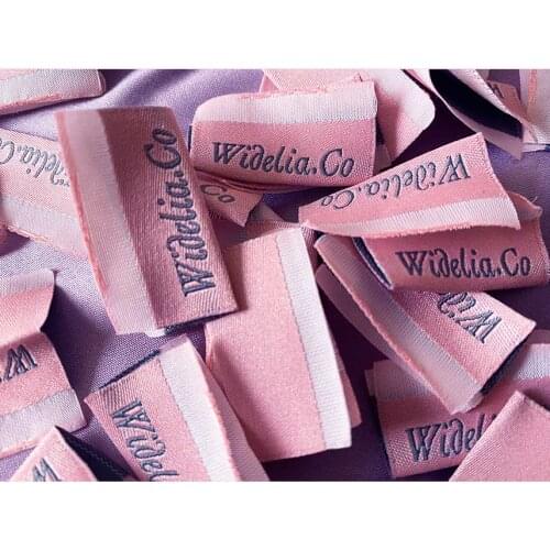 Custom High density Clothing Tag Woven Label main label damask label Embroidery Tags for Garment Bags DIY Sewing Accessories