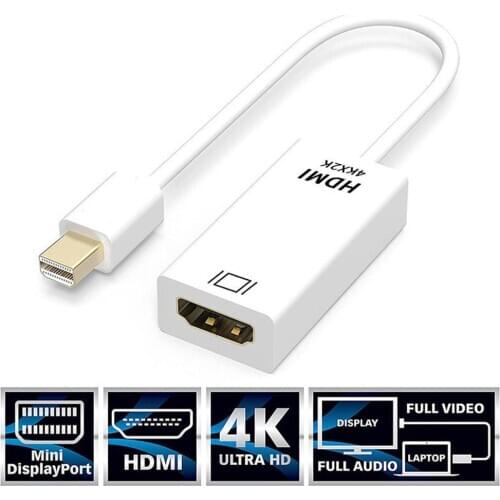 4Kx2K Mini DisplayPort DP to HDMI Adapter Converter Cable for Macbook-Pro Air