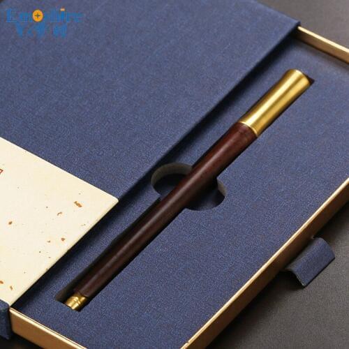 Mahogany Stationery High-end Business Gifts Wood Pencils Office Creative Ball Pen Wooden Ballpoint Pen Cases Custom P360