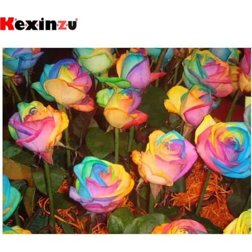 Kexinzu Full Square/Round 5D Diy Diamond Painting Cross Stitch "Flower" Diamond 3D Embroidery Mosaic Home Decor Gift K106