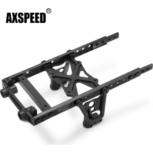 AXSPEED Metal Chassis Frame Kit Extended Rails Shock Towers 4x4 Upgrade to 6x6 for Axial SCX10 1/10 RC Crawler Car Modified Part