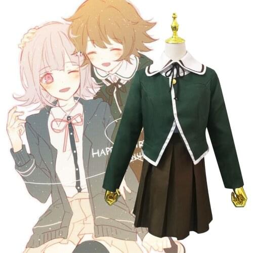 Danganronpa Chihiro Fujisaki Cosplay Costume For Women Girls full set costume