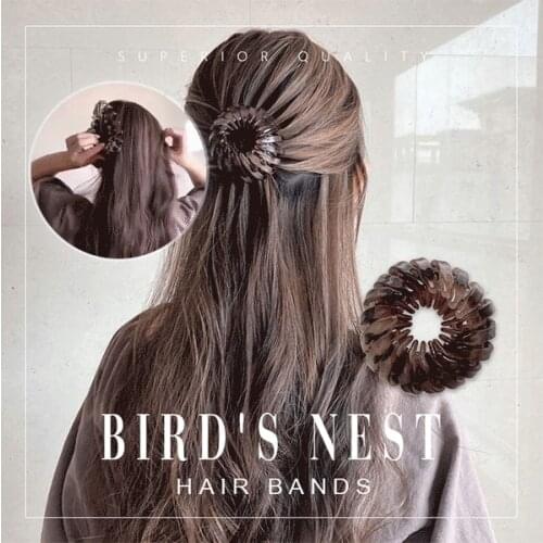 Fashion Women Crystal Hair Claw Horsetail Buckle Hair Clip Bird Nest Expanding Hair Accessories Female Ponytail Headwear