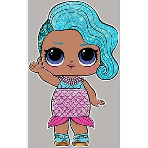 Cartoon Princess Heat Transfer Sticker for Clothes Surprise Doll Accessories Girl Clothes Patch Iron on Patches Thermo Stickers