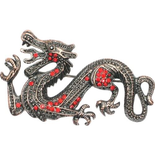 Dragon Brooches Women Men Banquet Brooch For Suits Dress Fashion Hat Scarf Backpack Pins party Gifts