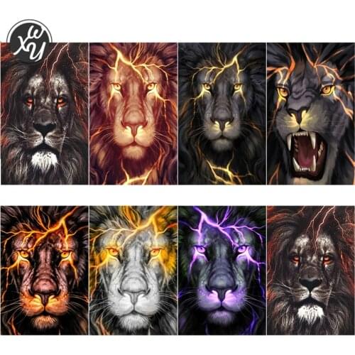Lion Diamond Art Painting Full Drill Kits for Adults Animal Diamond Paintings Kits Diamond Embroidery Full Drills for Home Decor