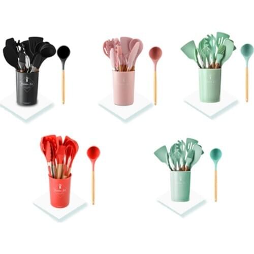 9/11Pcs Cooking Tools Set Kitchen Utensils Set Kitchenware Silicone Non-stick Spatula Spoon Cooking Tool Utensilios De Cocina