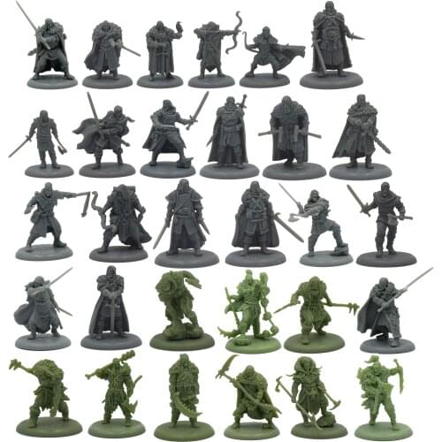 TRPG board game miniatures acient Seven Kingdom battle wargame Footman Knight Siege Engine unit walkers zombies figures models