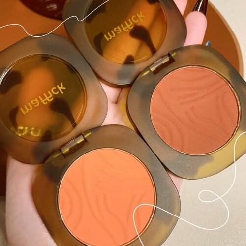 Ttloreal New Glass Amber Blush Powder Plate Nude Makeup Natural Long Lasting Womens Genuine Vigorous Orange Red
