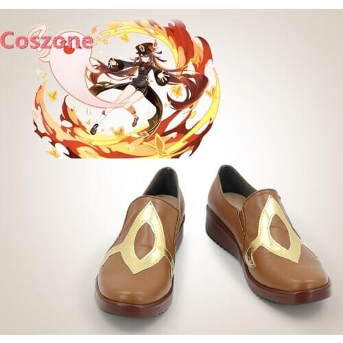 Genshin Impact Hu Tao Cosplay Shoes Boots Halloween Carnival Cosplay Costume Accessories