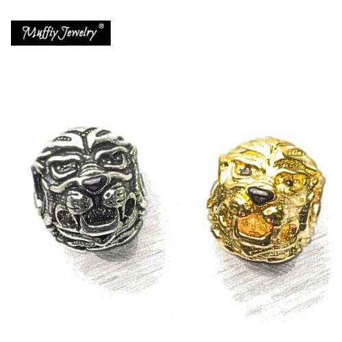 Charm Beads Lion,Karma Europe 2019 Brand New Good 5mm Hole Fashion Jewelry Fit Key Necklace Bracelet,Earring, Silver