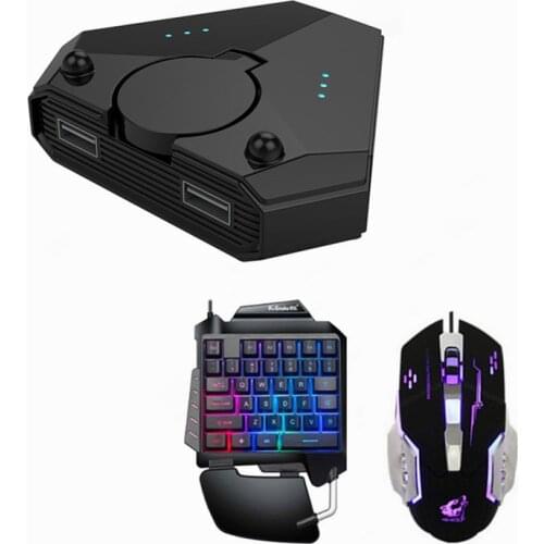 Plug And Paly Gamepad PUBG Mobile Bluetooth 5.0 Controller Gaming Keyboard Mouse Converter For Android Phone Adapter For IOS