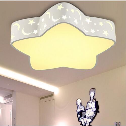 Blue&Red&White Star Led Ceiling Light Child Bedroom Cartoon Living Room Home Decoration Lamp Kids Room Lighting Free shipping