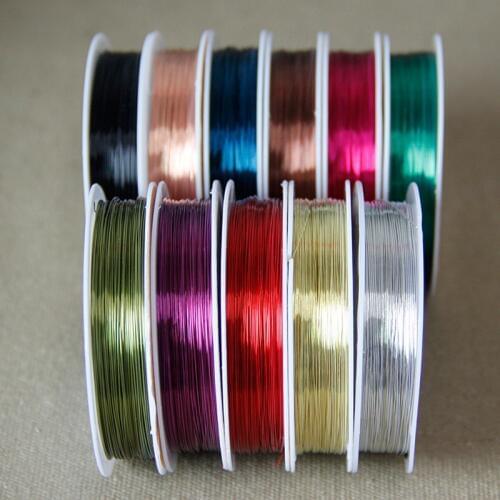 1 Roll 0.3 0.4 0.5mm Wire Colorful Copper Wire Beading Cord Fit Craft Beading Wire Jewelry Making Cord For DIY Jewelry Making