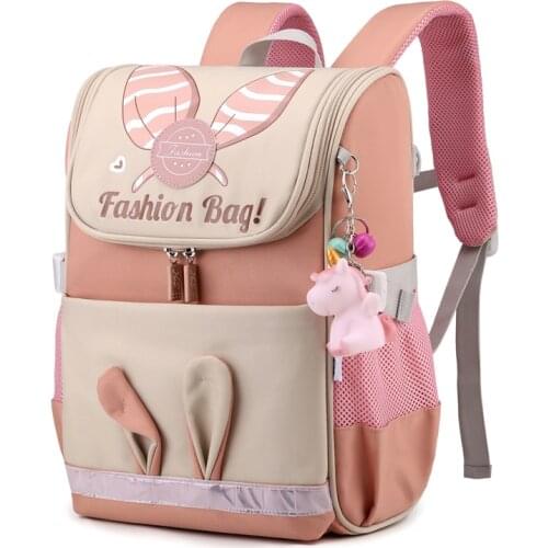 Luxury Childrens Bag 2021 Kawaii Reflect Light Print Backpack For Teenage Girls Women School Bags Female Cute Nylon Waterproof